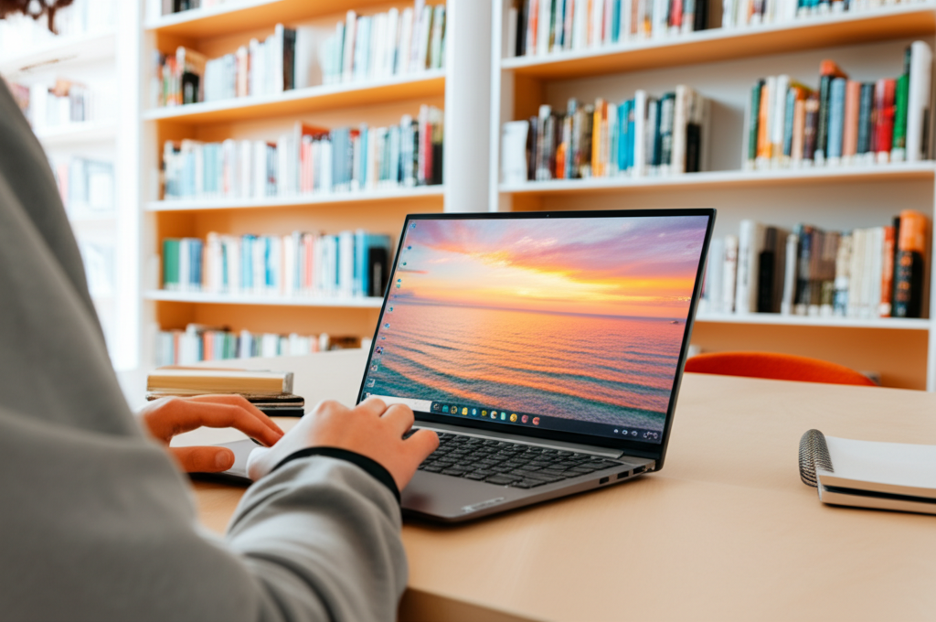 Student using Surface Pro